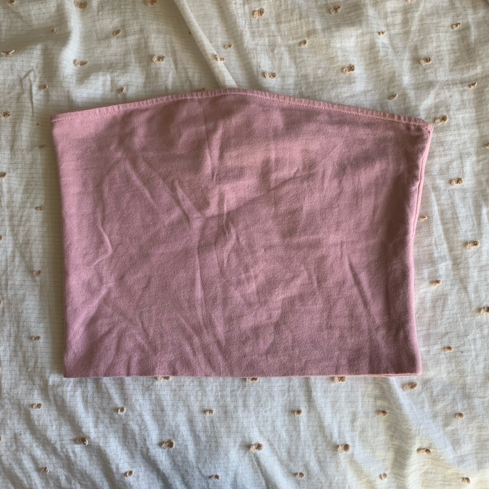 A pink essentials tube top